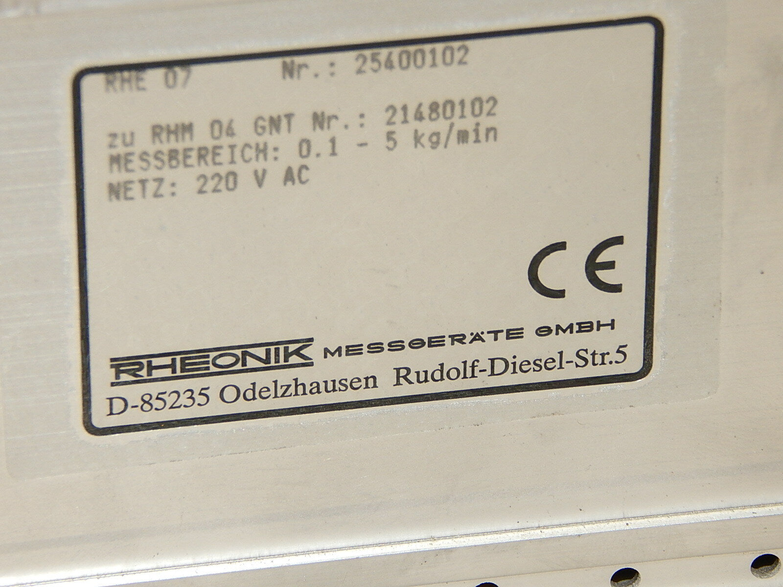 RHEONIK Auswertegerät // CESI EX-95.D.060 // RHE07 220V AC 50Hz used