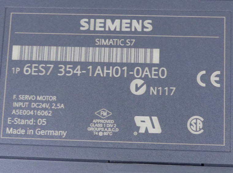 Siemens Simatic S7  6ES7 354-0AH01-0AE0  6ES7354-0AH01-0AE0 used
