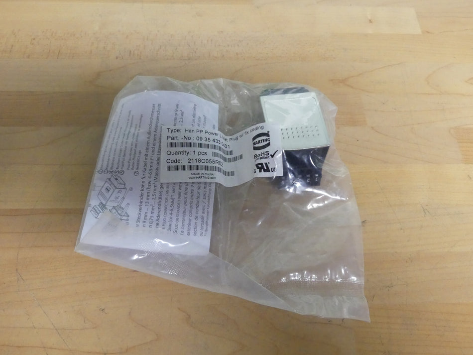 HARTING 09354310401 Han PP Power L Met plug metal fix coding