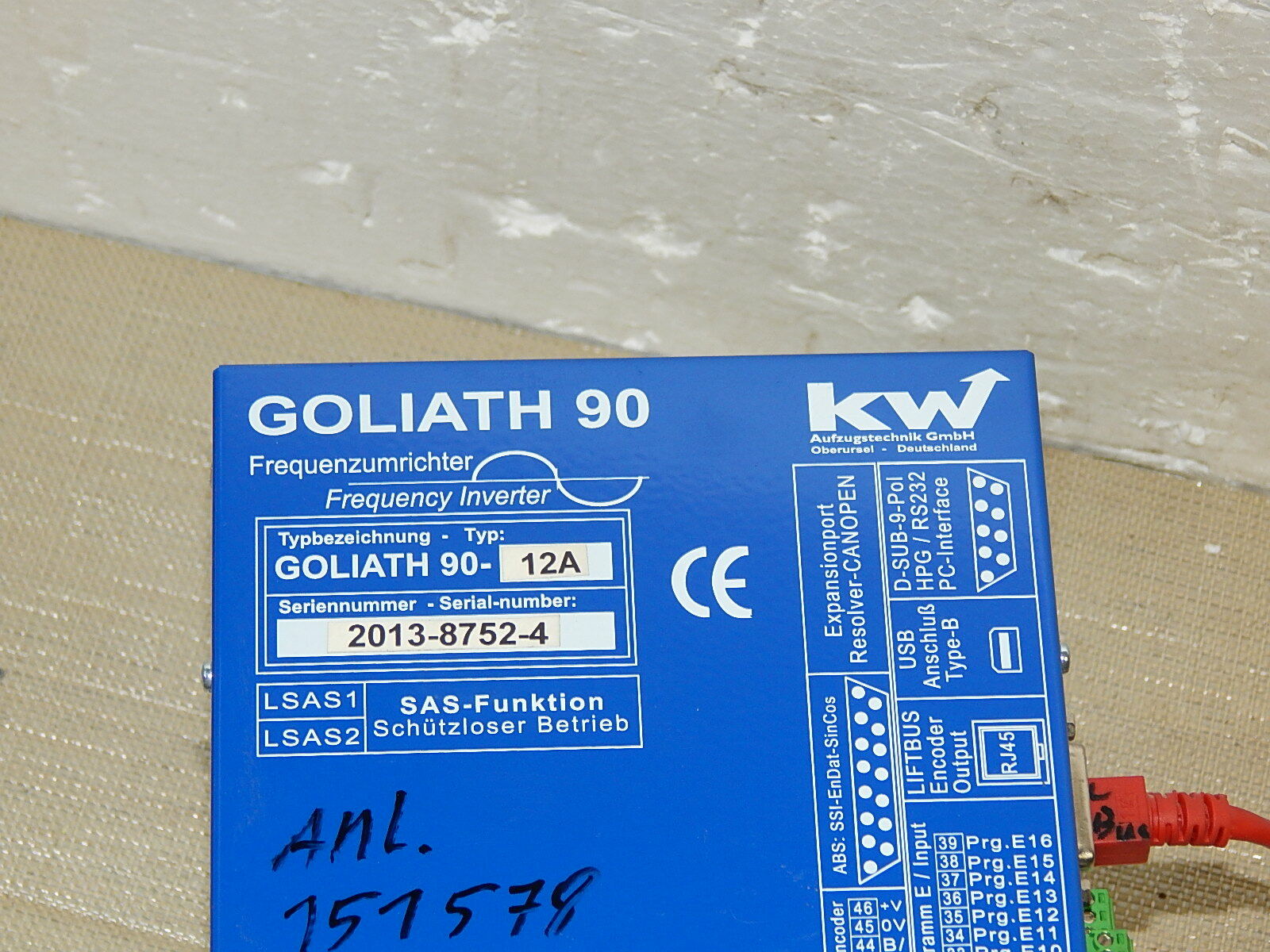  KW Aufzugstechnik Frequenzumrichter GOLIATH 90-12A  used 