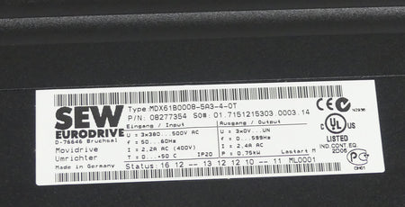 SEW Eurodrive MDX61B0008-5A3-4-OT + DFS21B