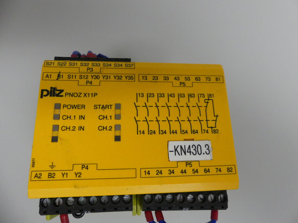 Pilz PNOZ X11P 230-240VAC 24VDC 7n/o 1n/c 2so 777086