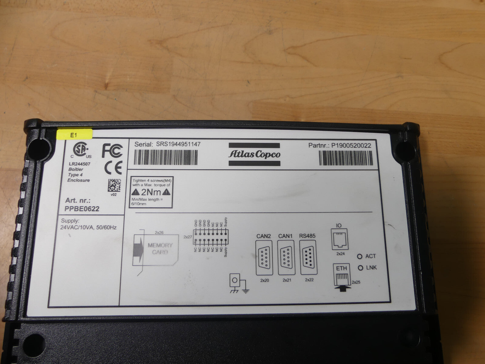 Atlas Copco Ppbe0622 Elektronikon Grafik Plus Panel P1900520022
