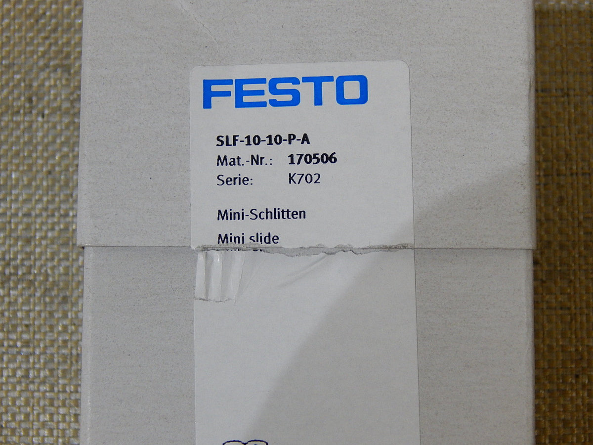 Festo SLF-10-10-P-A Mini Schlitten Zylinder Pneumatik    170506  New