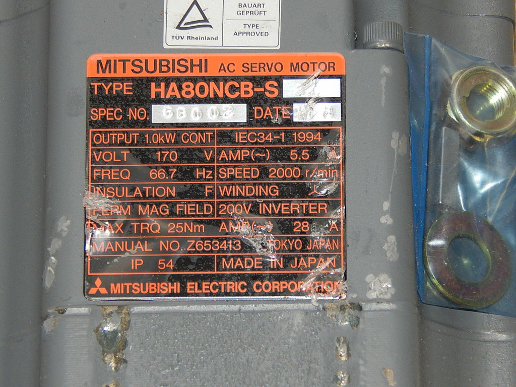  Mitsubishi HA80NCB-S Servo Motor Unbenutzt
