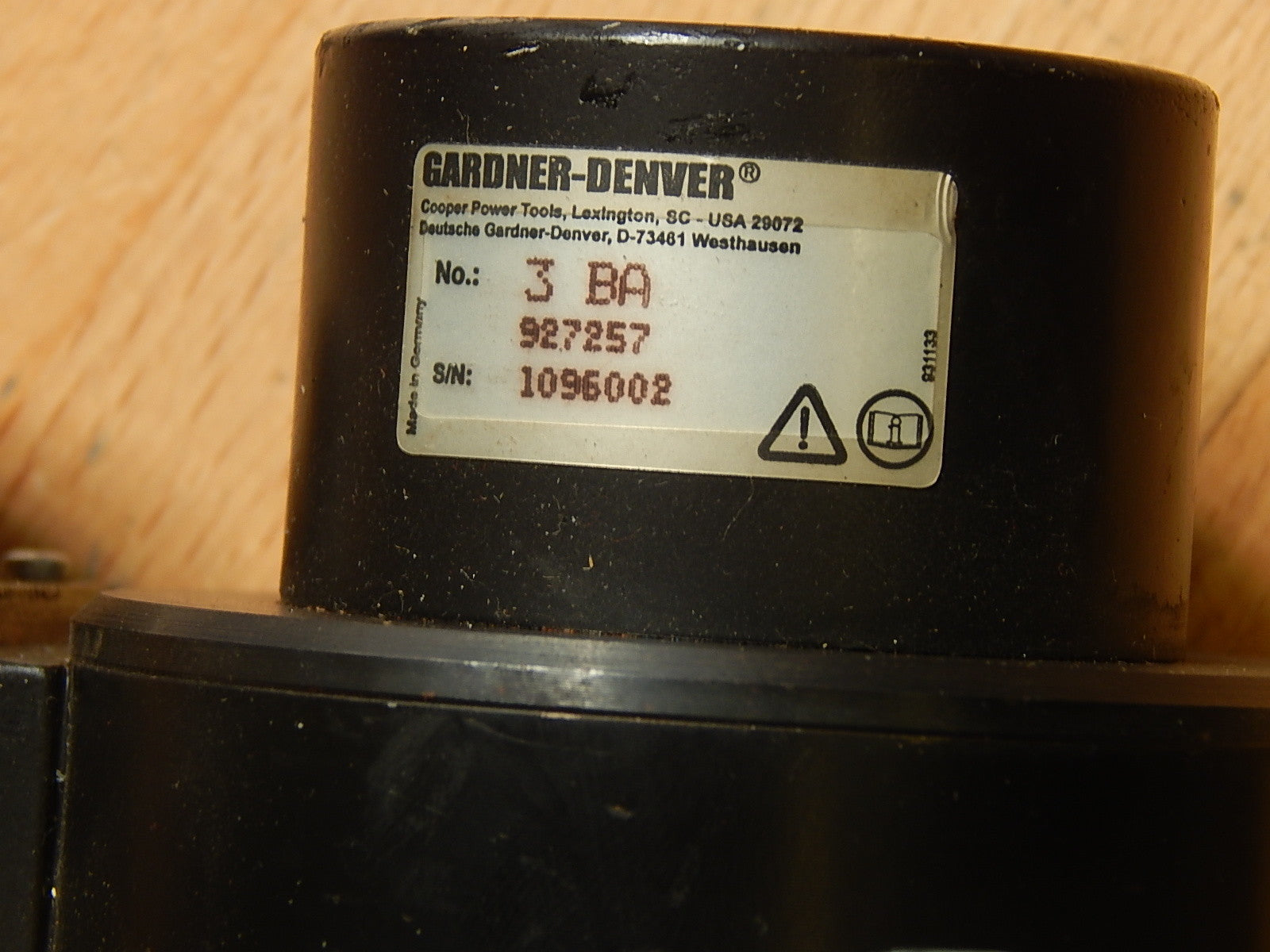   GARDNER-DENVER  SERVOMOTOR  3BA  73-373B2G0A3K2A  MS02001049R Used