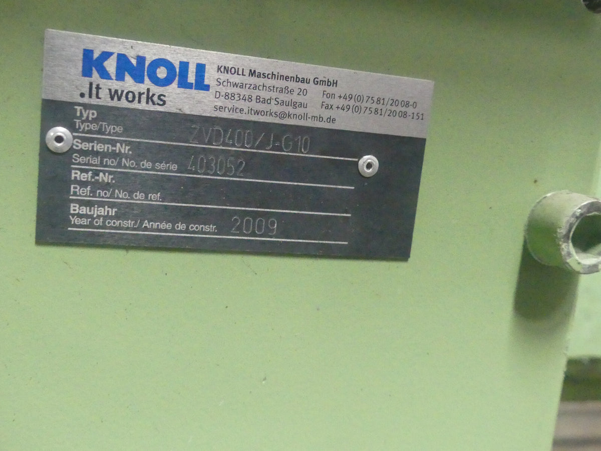 Knoll ZVD 400/J-G10 Zwei Wellen   Rotormesser  Spänebrecher Baujahr 2009