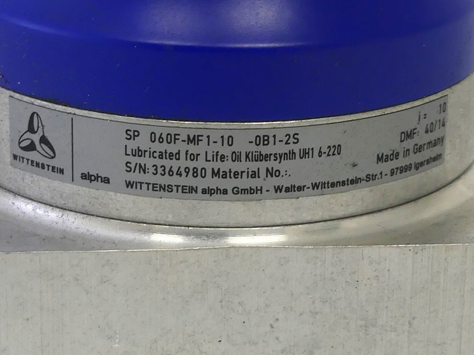 Wittenstein Alpha SP060F-MF1-10-0B1-2S
