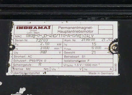 Indramat MAC090B-0-JD-4HC/110-A-0/WI524LV