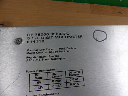 HP E1411B 5 1/2 - DIGIT Multimeter Hewlett Packard HP 75000  Series C