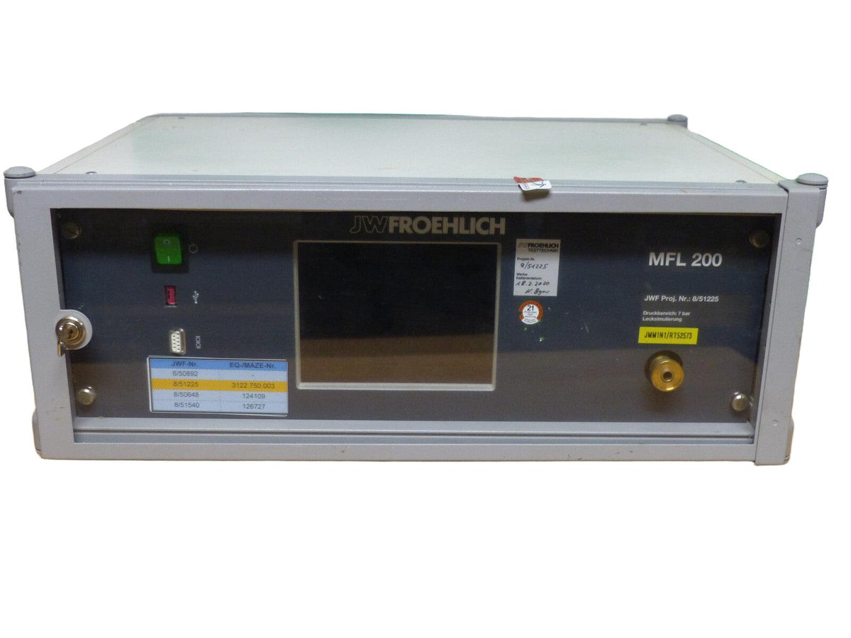 JW FROEHLICH MFL 200 LECKTESTGERÄT LEAK TEST DICHTHEITSPRÜFUNG 8/51 225 BJ.2011