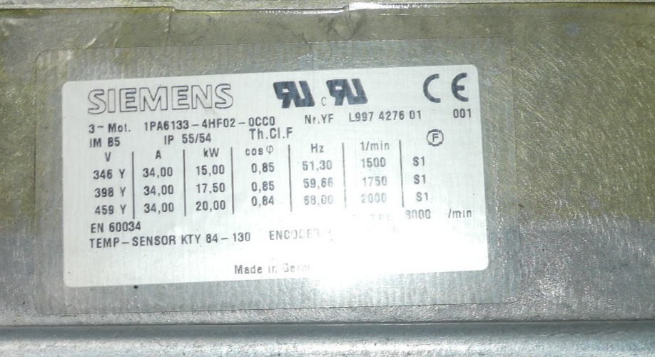 SIEMENS  3-Mot  1PA6133-4HF02-0CC0 .1PA61334HF02-0CC0