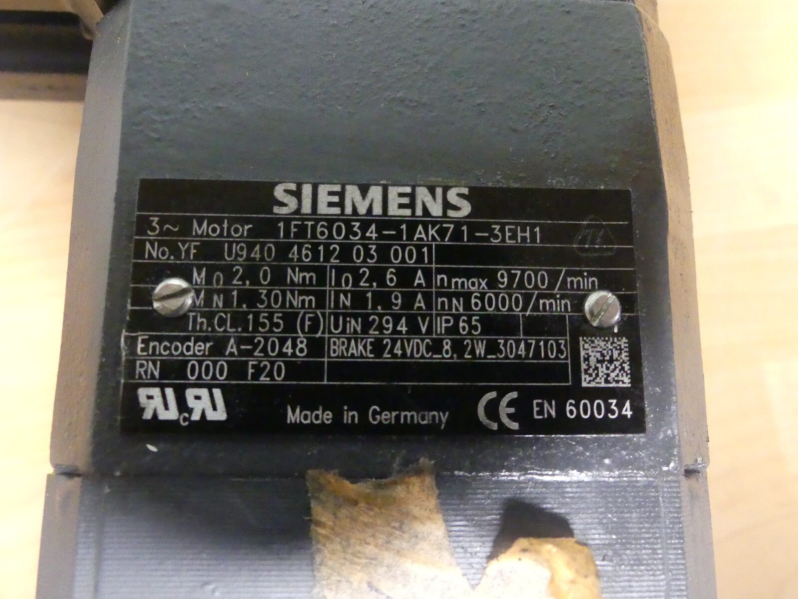 Siemens 1FT6034-1AK71-3EH1  defekt  s.Bilder