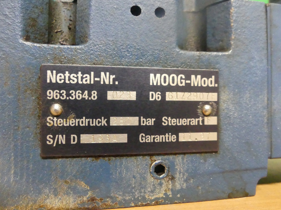 Netstal Moog Servo Jet D661Z2907E  963.364.8023  280bar