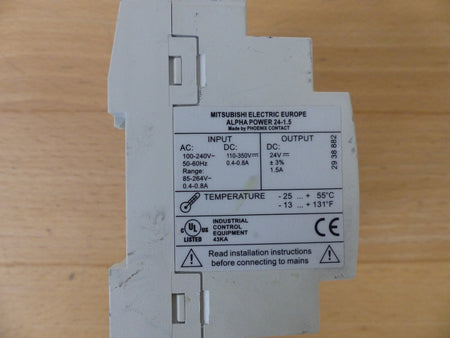 MITSUBISHI ELECTRONIC EUROPE ALPHA POWER 24-1.5