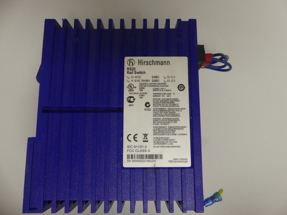 HIRSCHMANN RS20 RAIL SWITCH RS20-0800T1T1SDAPHH07.0.02 LEICHT BESCHÄDIGT, S. BIL