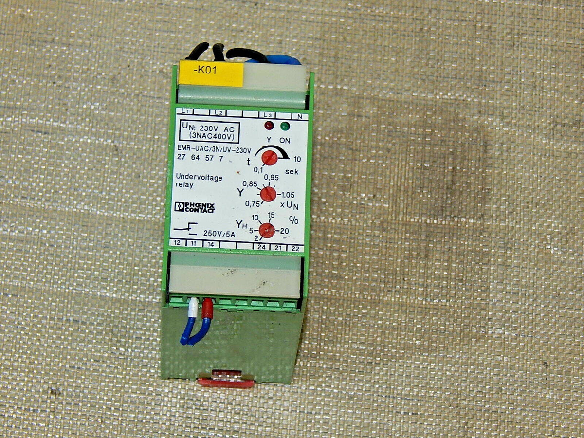  PHOENIX CONTACT Überwachungsrelais EMR-UAC/3N/UV-230V  used
