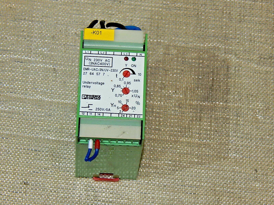  PHOENIX CONTACT Überwachungsrelais EMR-UAC/3N/UV-230V  used