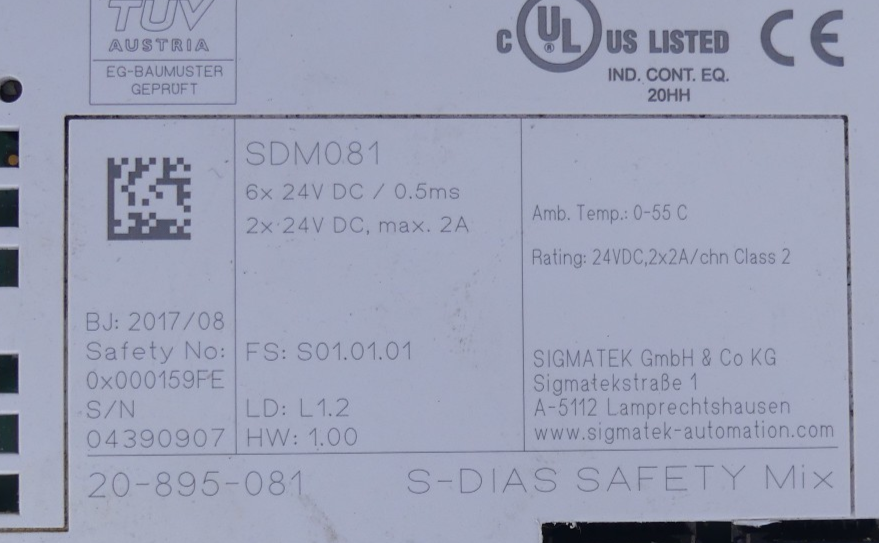 Sigmatek SDM 081