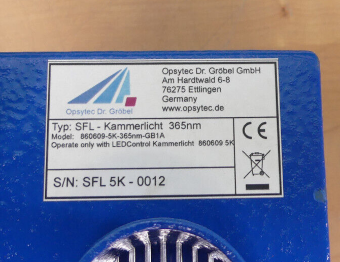 Opsytec Dr.Gröbel SFL-Kammerlicht 365nm Modl: 860609-5k-365nm-GB1A