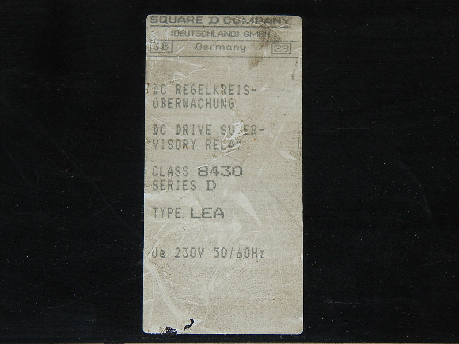  SQURRE D DC-Regelkreis-Überwachung Type.LEA Class 8430 