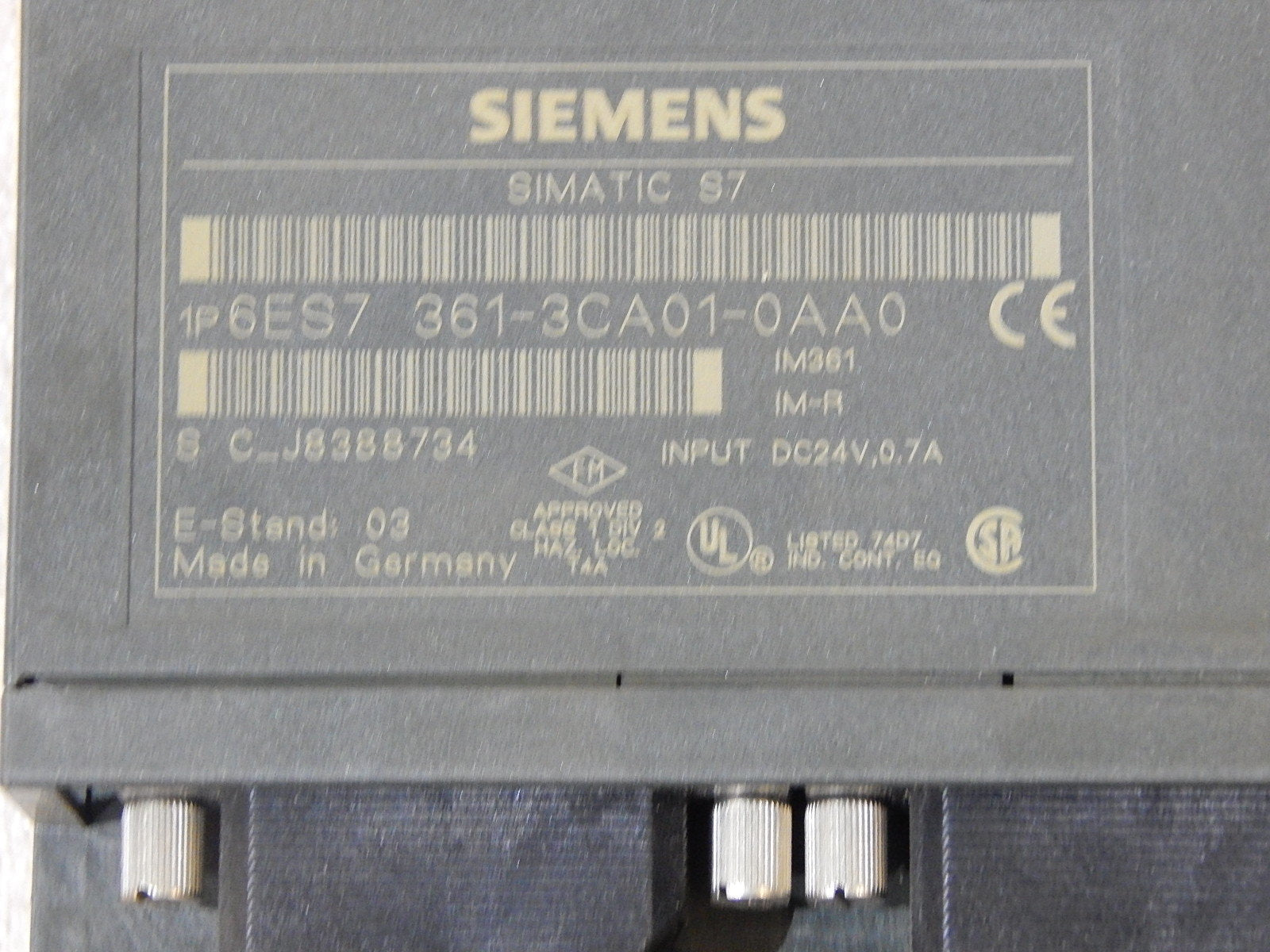 Siemens 6ES7361-3CA01-0AA0 used // 6ES7 361-3CA01-0AA0