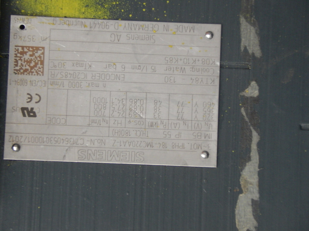 Siemens 1PH8 184-1MC220AA1-Z // 1PH8184-1MC220AA1-Z used