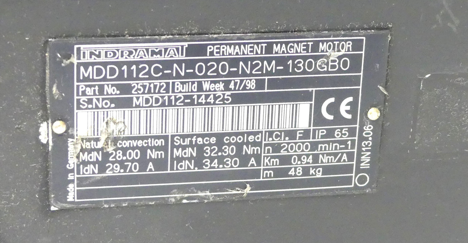 INDRAMAT MDD112C-N-020-N2M-130GB0