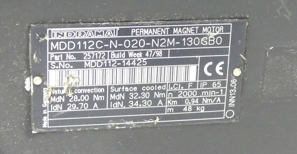 INDRAMAT MDD112C-N-020-N2M-130GB0