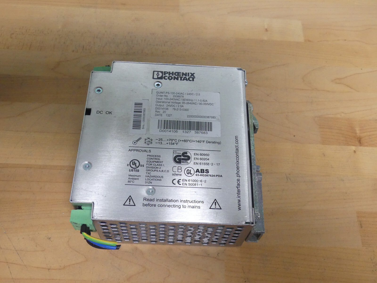 PHOENIX CONTACT QUINT-PS-100-240AC/24DC/2,5