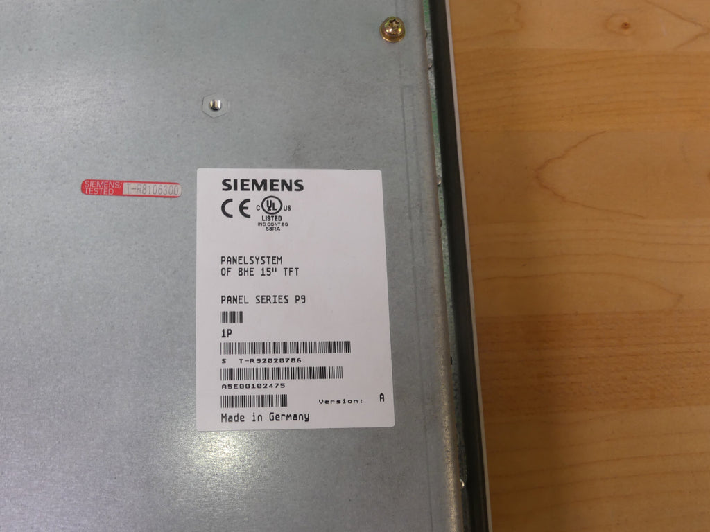 SIEMENS PANEL QF 15 ZOLL TFT  A5E0010247