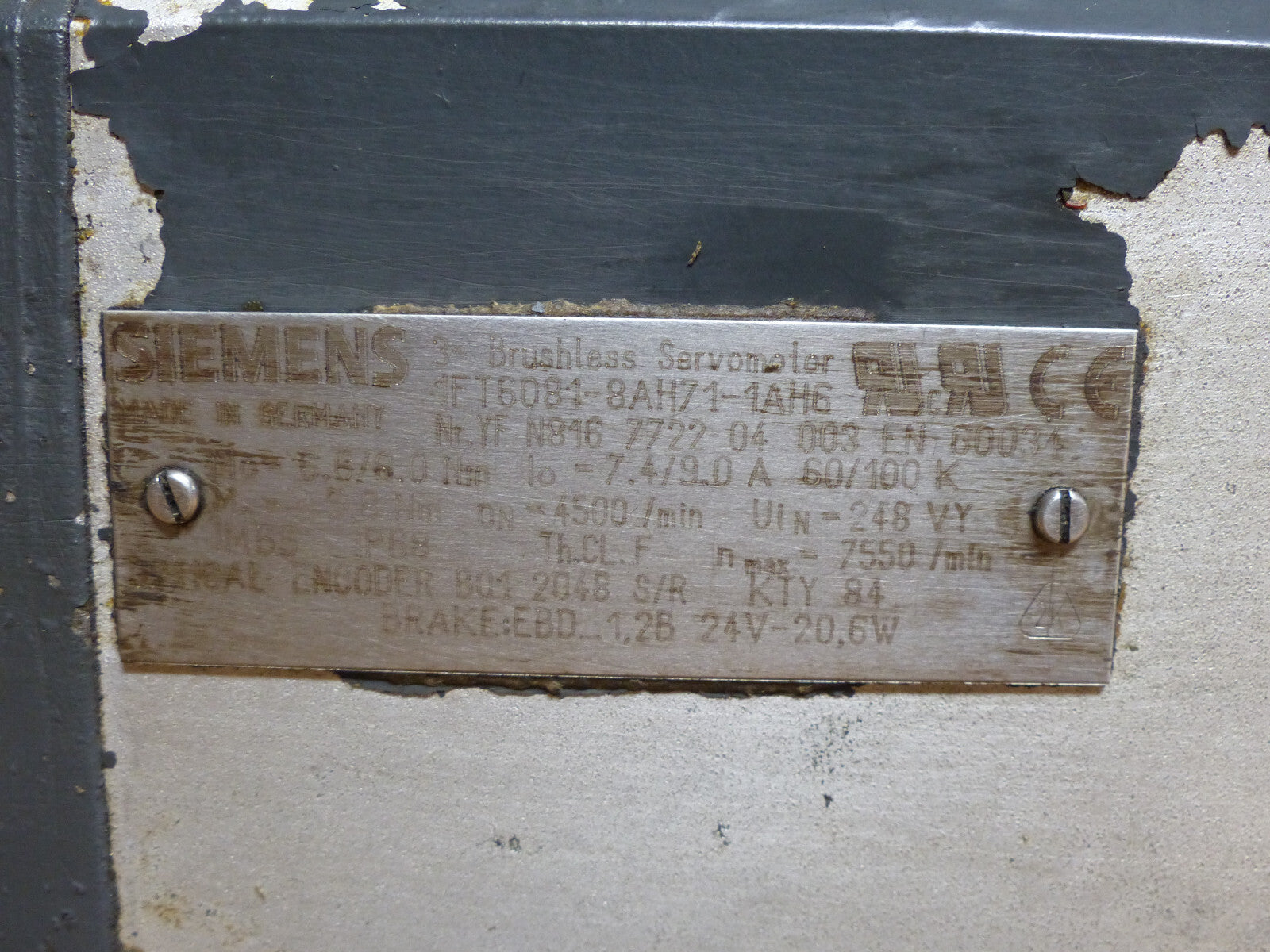 Siemens 1FT6081-8AH71-1AH6 used s.Bilder