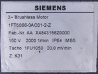 Siemens  1FT5066-0AC01-2-Z  3~ Brushless-Motor