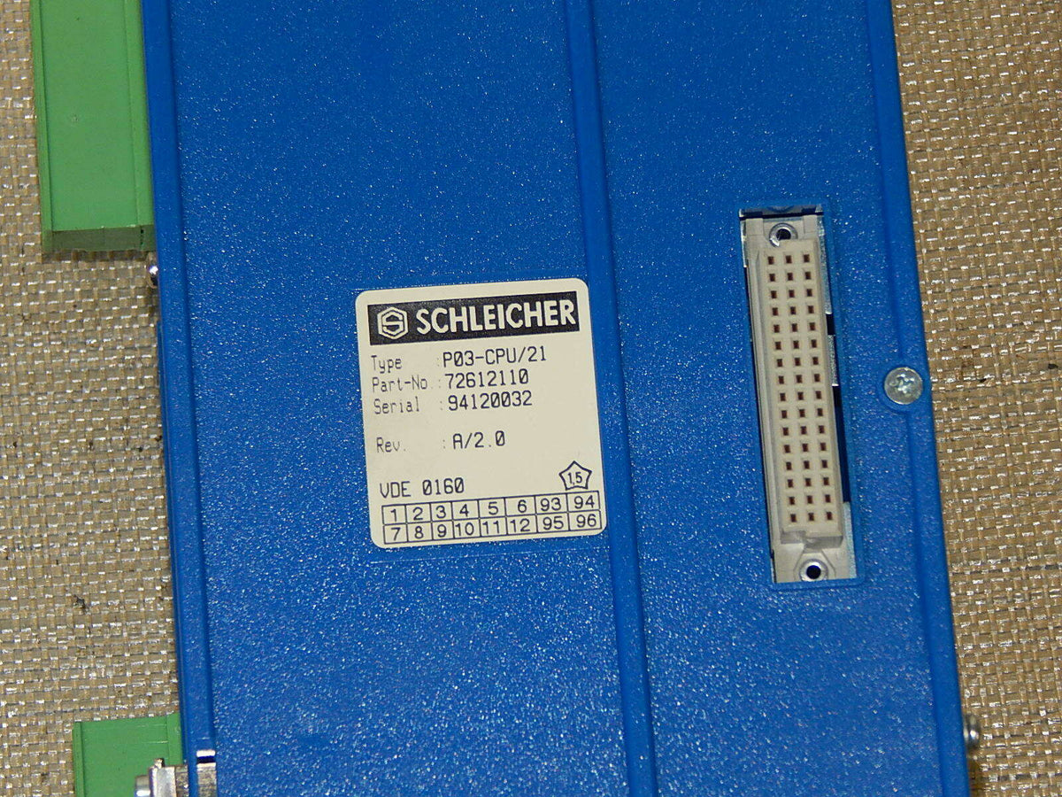  Schleicher  P03-CPU/ 21  Nr. 72612110  Rev. A/2.0 used