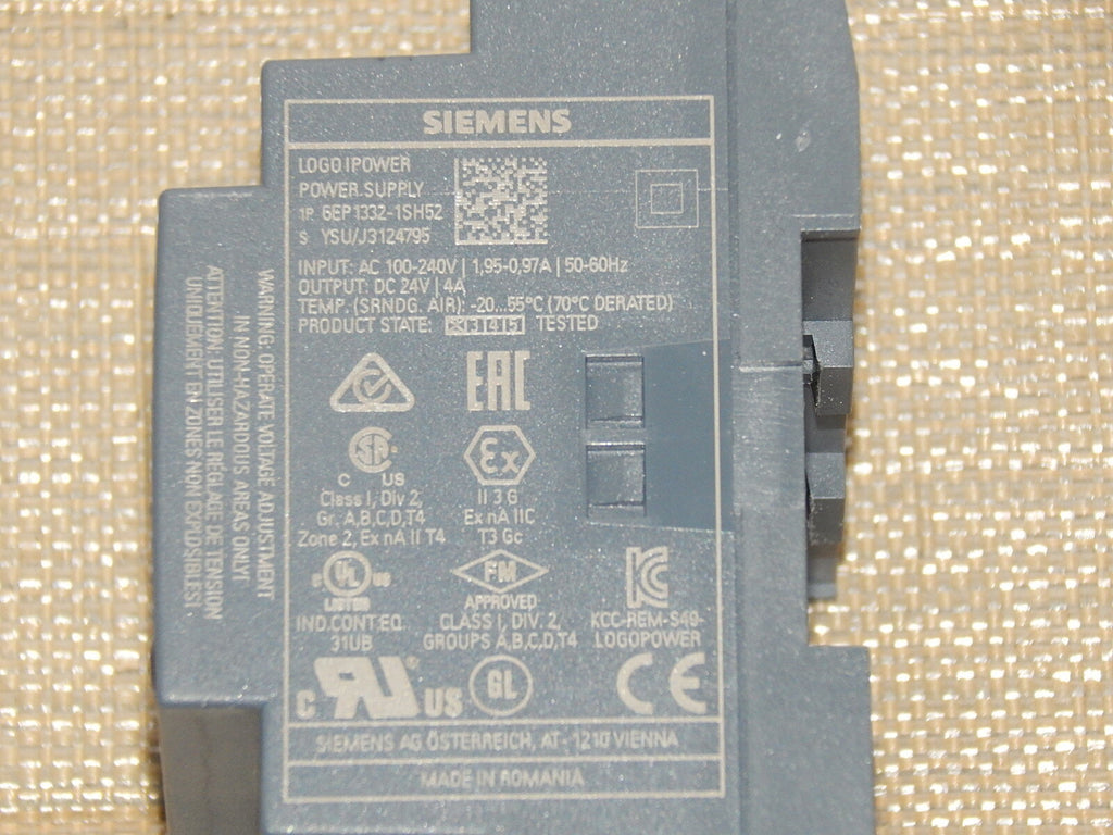  Siemens LOGO Power Supply 6EP1332-1SH52 used