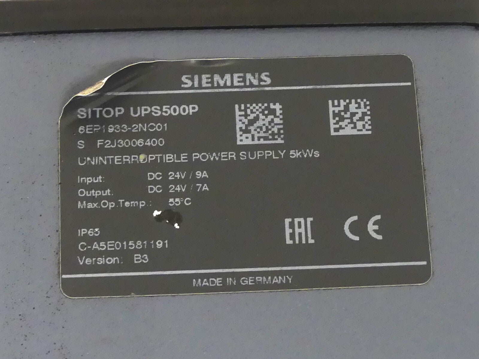 Siemens SITOP UPS500P 6EP1933-2NC01