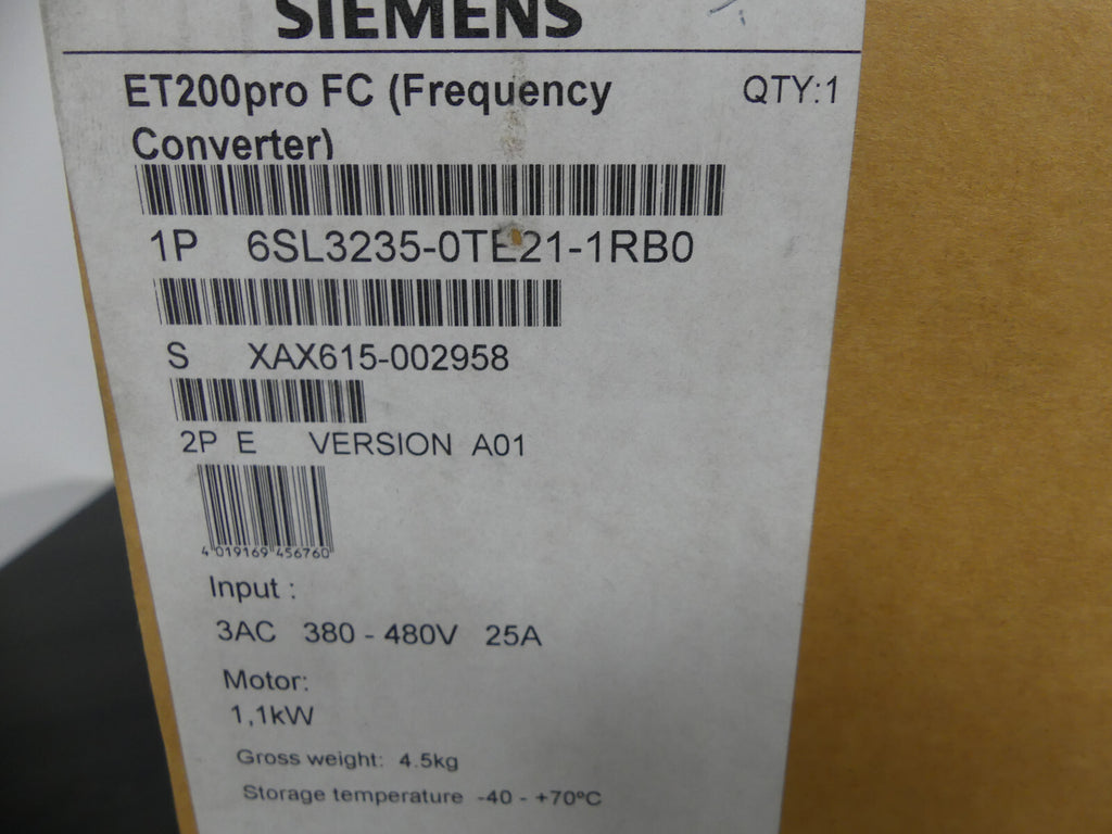 Siemens 6SL3235-0TE21-1RB0