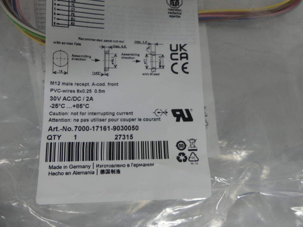 4x Murr 7000-17161-9030050 Steckverbinder