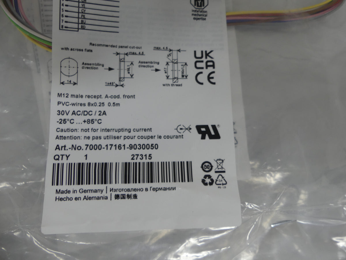 4x Murr 7000-17161-9030050 Steckverbinder