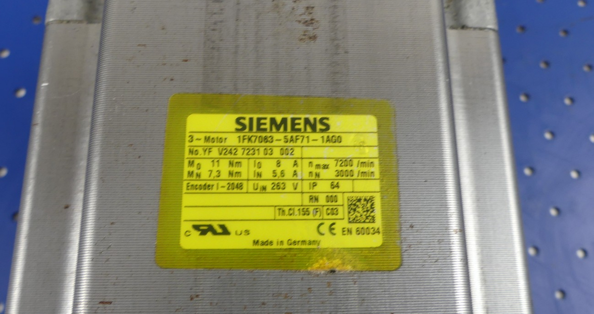 SIEMENS 1FK7063-5AF71-1AG0 LEICHT BESCHADIGT