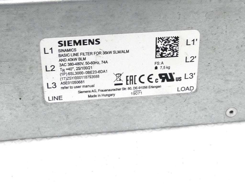 Siemens 6SL3000-0BE23-6DA1