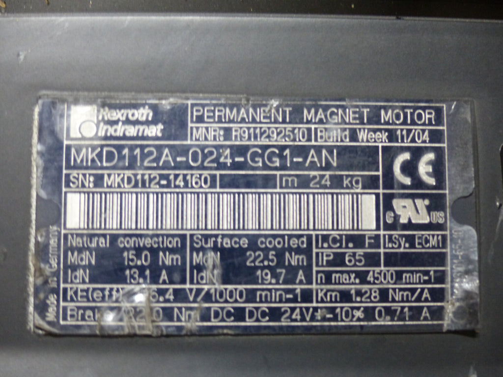 rexroth MAD112A-024-GG1-AN used