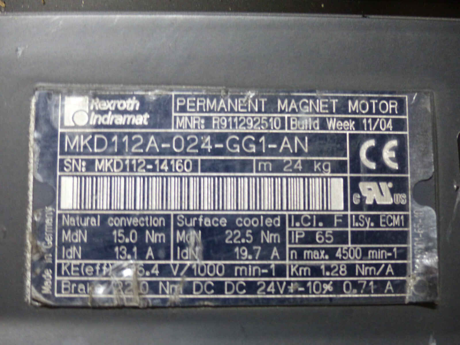 rexroth MAD112A-024-GG1-AN used