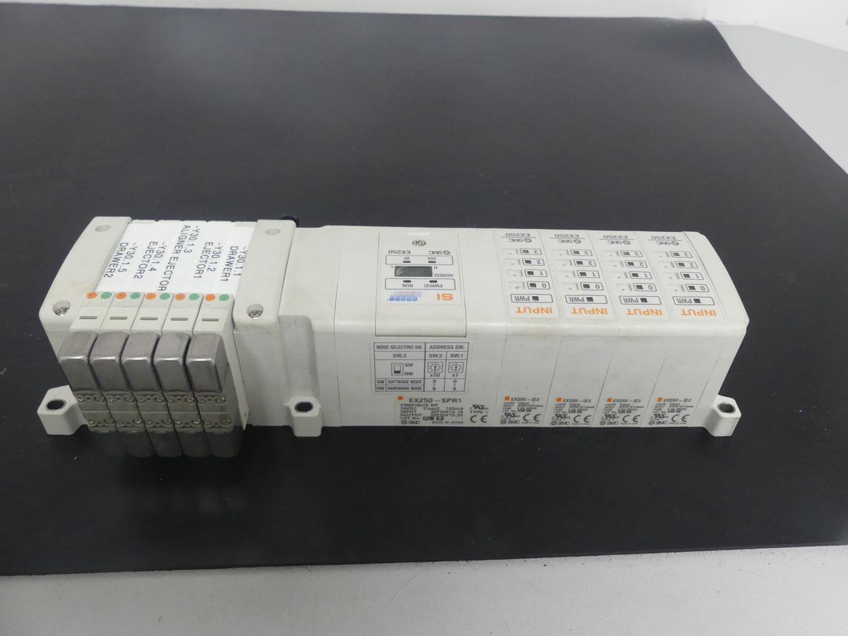 SMC SI Unit EX250 - SPR1 ProfiBus EX250SPR1+4XEX250-1E3+VQC1-QQ162 s.Bilder