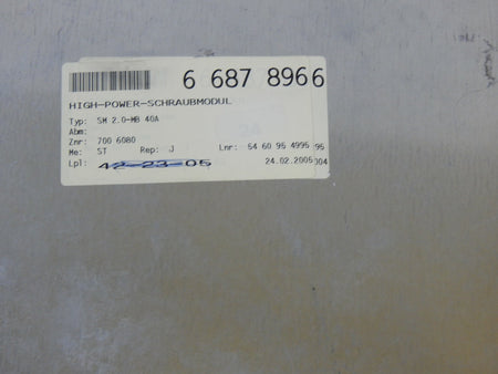  AMT SCHRAUBTECHNIK Schraubmodul SM2.0-MB BUS 40A // SM 2.0-MB 40A used