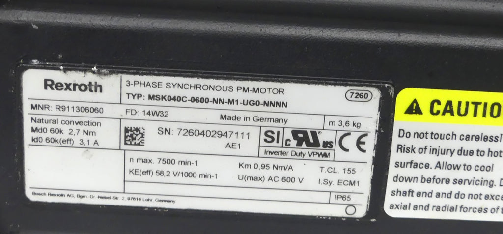Rexroth MSK040C-0600-NN-M1-UG0-NNNN