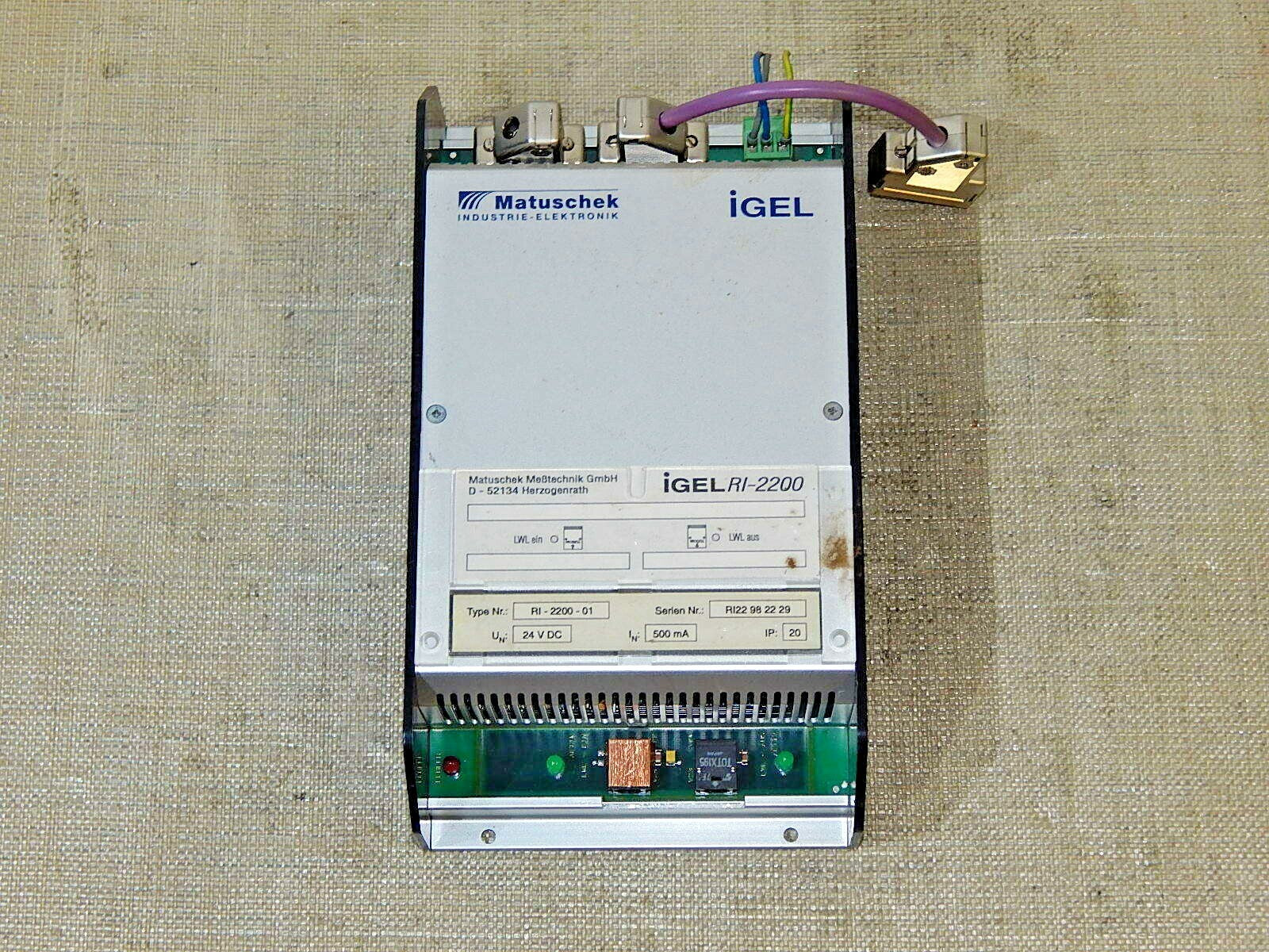 Matuschek Industrie Elektronik   IGEL RI-2200  RI-2200-01 Used