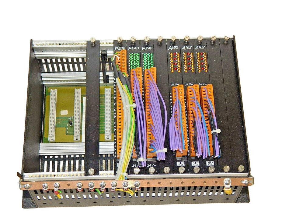  B&R 12 SLOT CIRCUIT BOARD MB264/1 +PE16,2x E243 3x A162