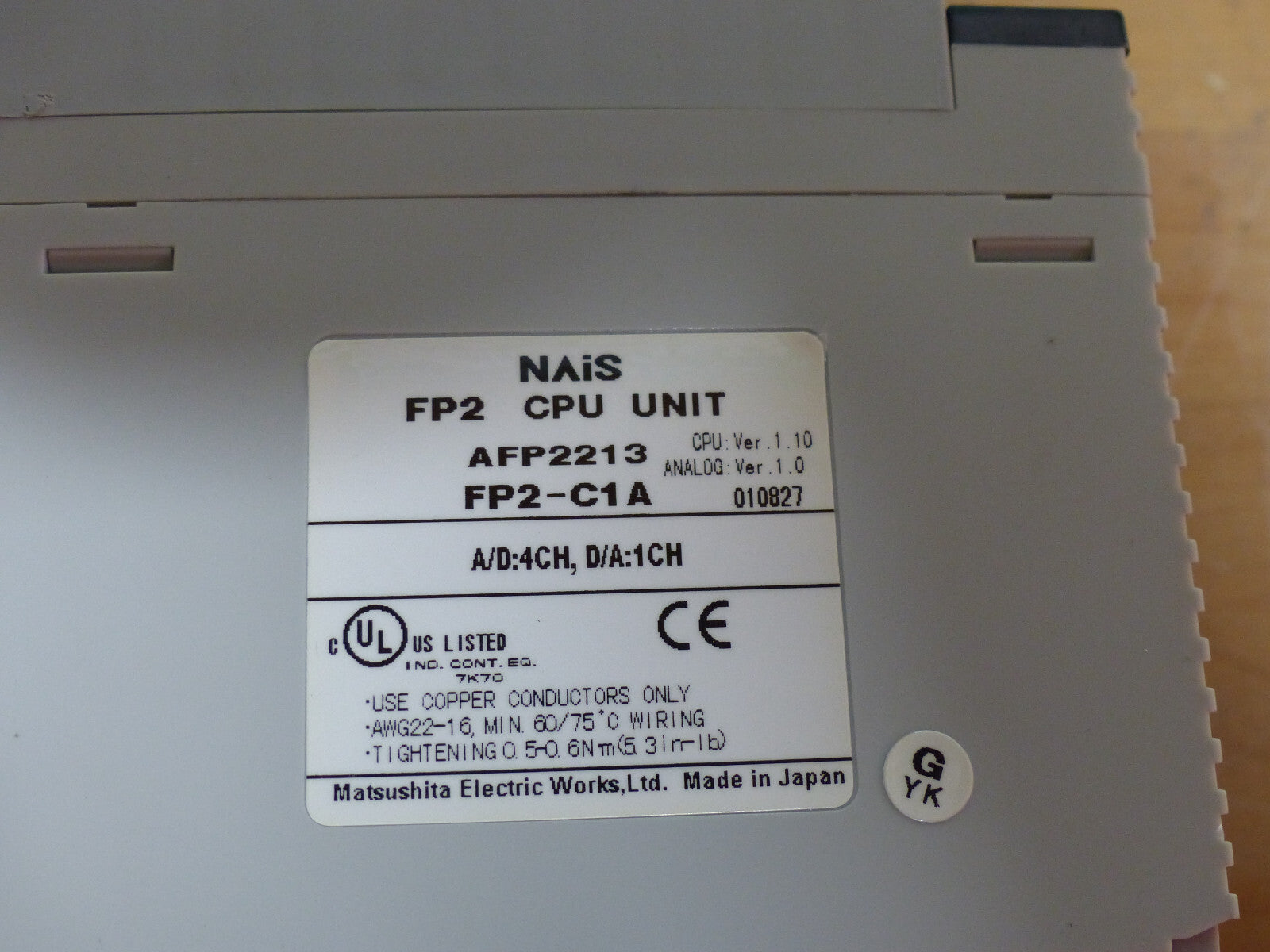NAIS CPU FP2-C1A used s.Bilder