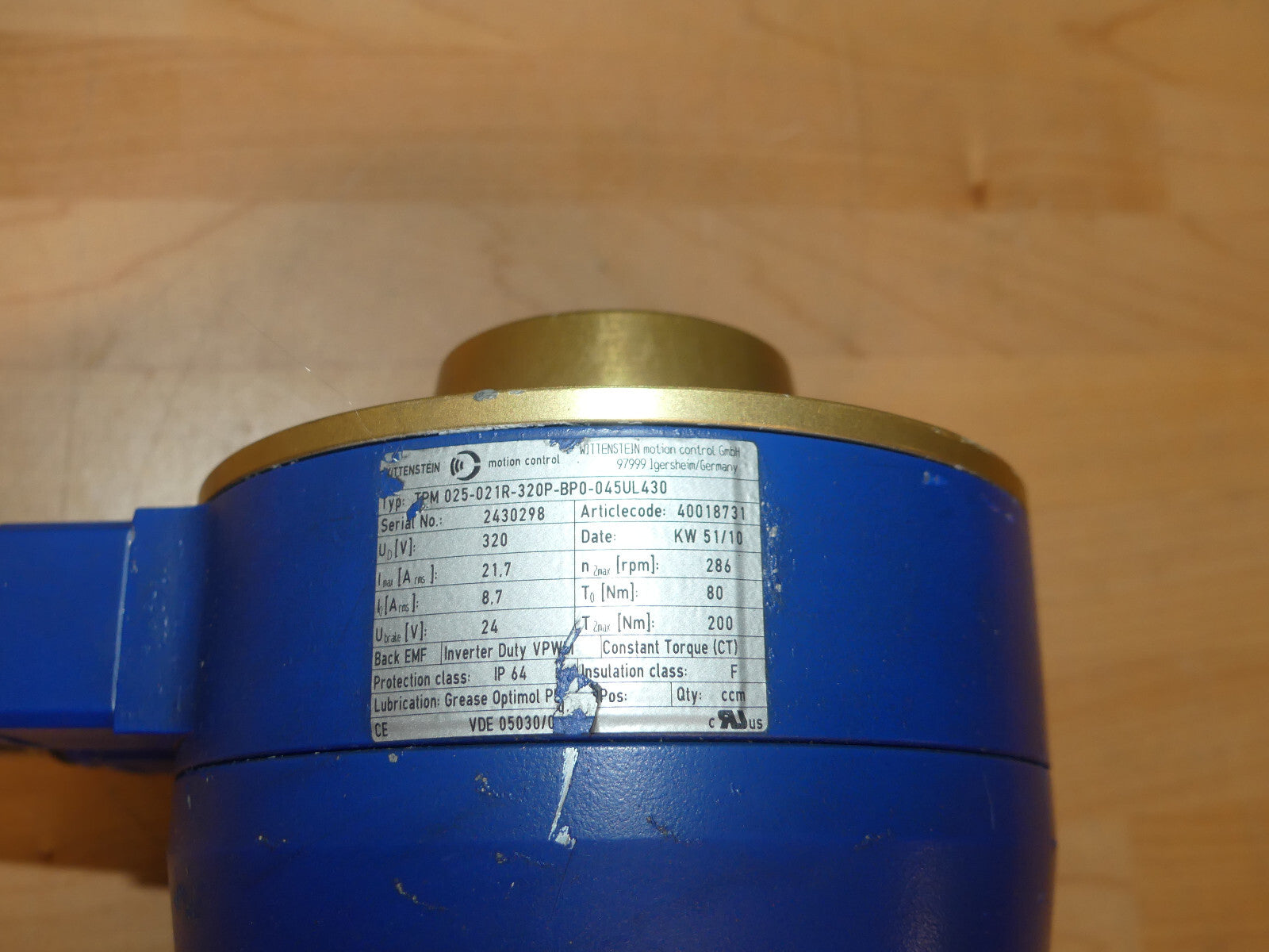 WITTENSTEIN  TPM 025-021R-320P-BP0-045UL430  40018731
